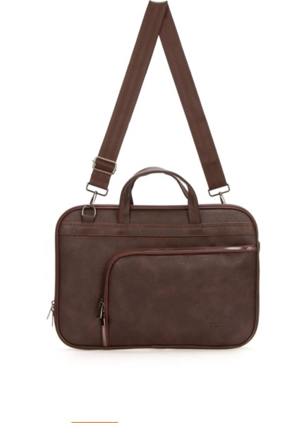 Suni Deri Evrak ve Laptop Çantası-13 Inç