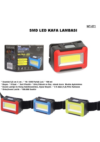 Pilli Kafa Lambası WT-071