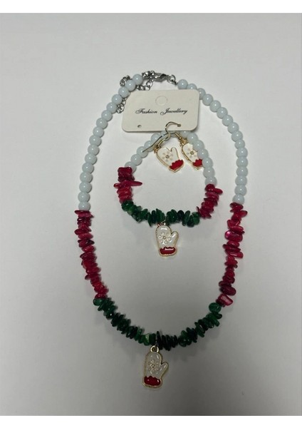 2026 Yılbaşı Doğaltaş Set Kolye