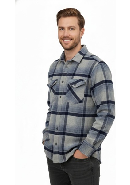 Erkek Kışlık Çift Cep Kapaklı Oduncu Gömlek BGL-ST04930 fiyatları