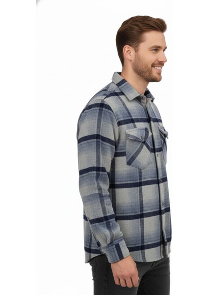 Erkek Kışlık Çift Cep Kapaklı Oduncu Gömlek BGL-ST04930 modelleri