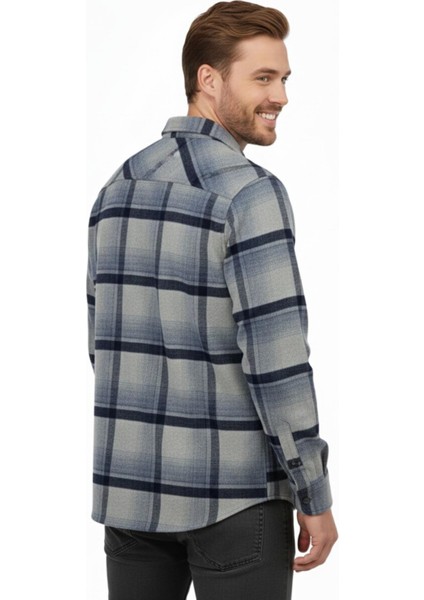 Erkek Kışlık Çift Cep Kapaklı Oduncu Gömlek BGL-ST04930 fırsatları