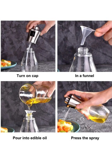 Paslanmaz Çelik Başlıklı Cam Spray Yağdanlık fırsatları