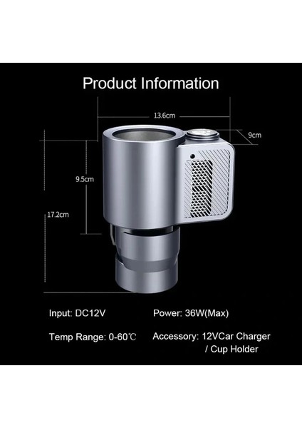 Araç Içi Isıtıcı ve Soğutucu Bardak Tutucu modelleri
