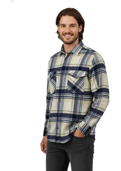 Erkek Kışlık Çift Cep Kapaklı Oduncu Gömlek BGL-ST04930 fiyatları