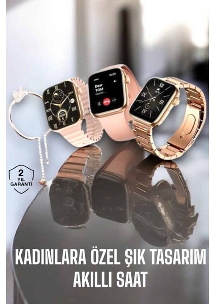 Akıllı Saat Kadınlara Uyku ve Sağlık Takibi Yapabilen Bileklik Hediyeli