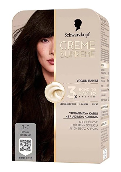 Saç Boyası 3-0 Kestane (4 Adet)