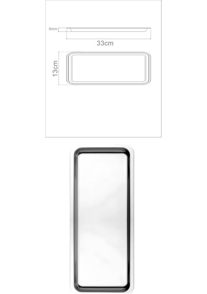 Turk Sunum Tepsisi Çay Kahve Tepsisi 33X13 cm 430 Paslanmaz Çelik fiyatları