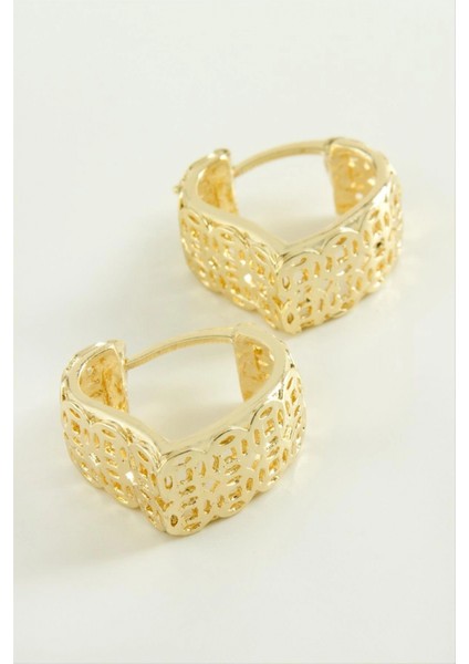 Kalp Kilitli Halka Küpe