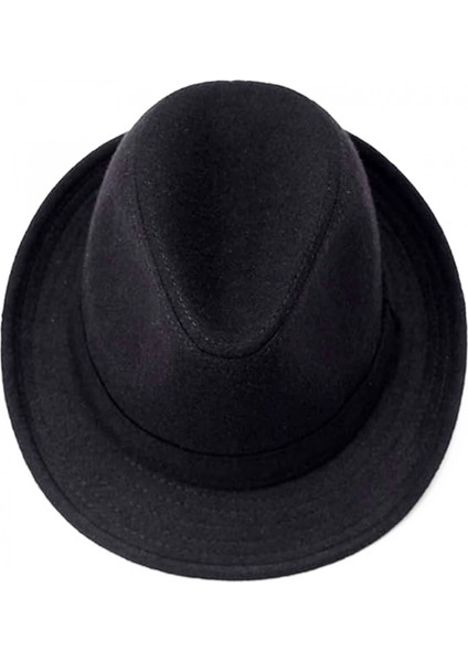 Çocuk Boy Siyah Kumaş Fötr Şapka Gösteri Şapkası Michael Jackson Şapkası 54 No fiyatları