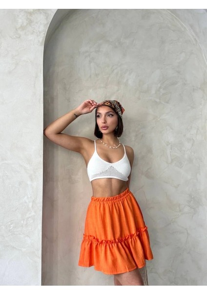 Çingene Keten Etek Turuncu S24808
