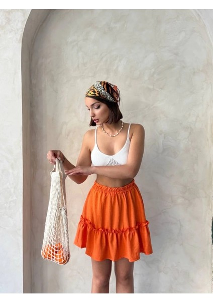 Çingene Keten Etek Turuncu S24808