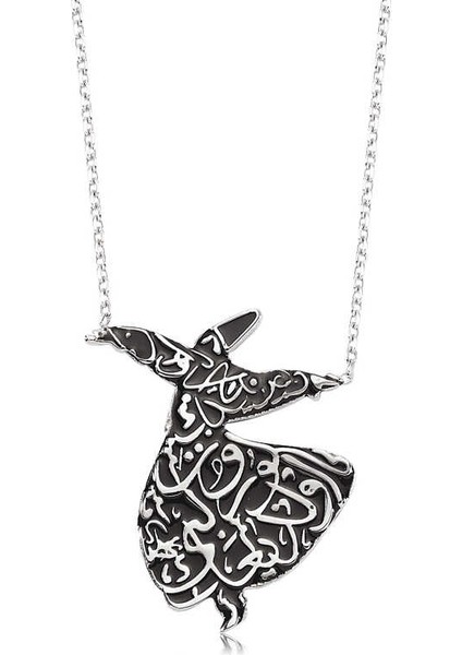 925 Ayar Gümüş Semazen Kadın Gümüş Kolye T4947 (972972)