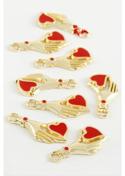 Kalp Tek Kulplu Mineli Bileklik ve Kolye Ucu Aparatı 1 Adet