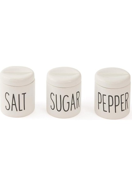 3 Lü Beyaz Porselen Baharatlık Baharat Takımı Seti modelleri