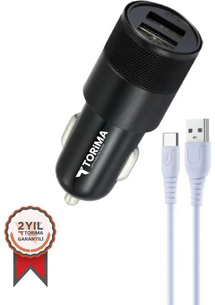 Tüm Araçlara Uyumlu Araba Çakmaklık Çift USB Girişli Oto Şarj Aleti Soketi