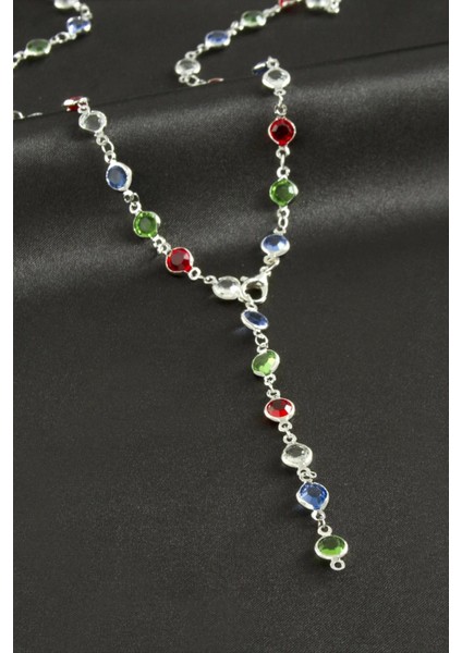 Ieg Yuvarlak Zirkon Taşlı Y Kolye