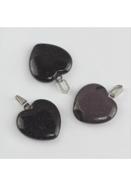 Lacivert Yıldız Kalpli Doğaltaş Kolye Ucu fiyatları