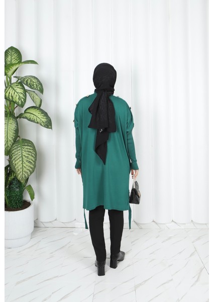 Düğme Detaylı Merserize Tunik indirimleri