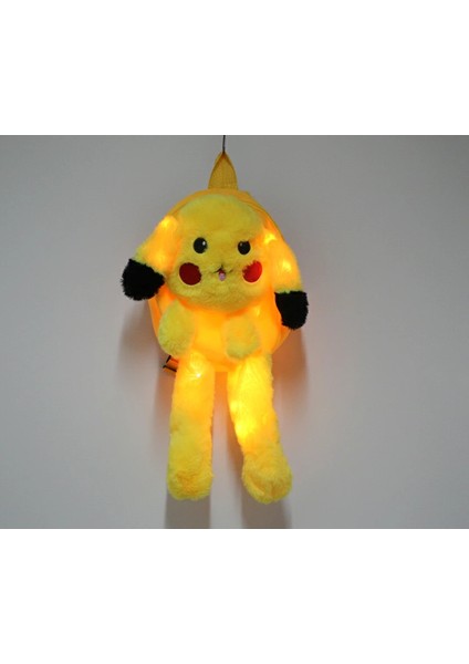 Peluş Işıklı Oynar Kulaklı Pikachu Sırt Çantası fiyatları