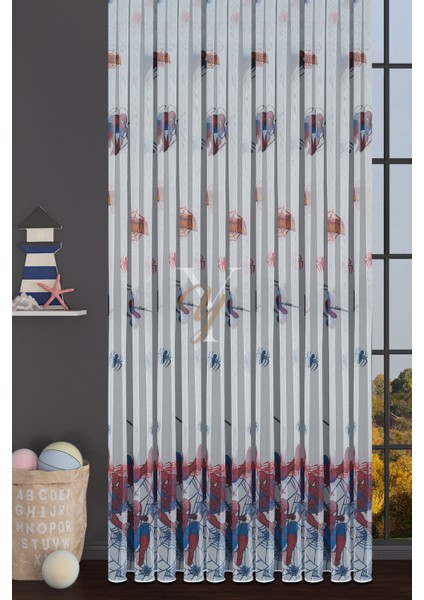 Baskılı Kurşunlu Grek Tül Perde Çocuk Örümcek fiyatları