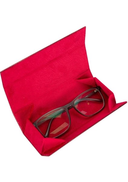 Clever Deri Gözlük Kılıfı V4EF Kırmızı fiyatları