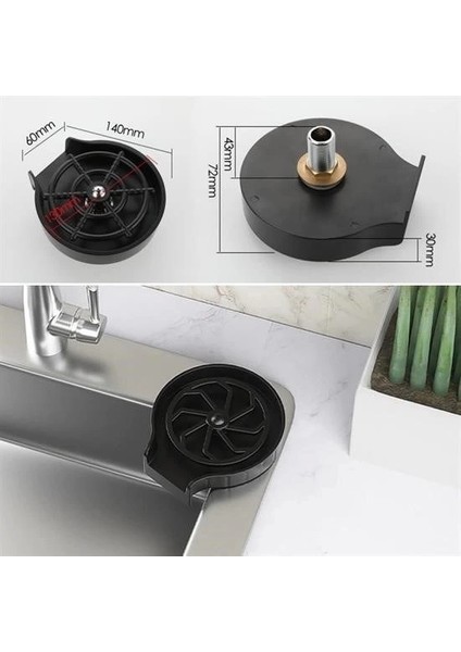 Yüksek Basınçlı Otomatik Bardak Yıkama Aparatı Mutfak Lavaboları Için Hızlı Kupa Durulayıcı fırsatları