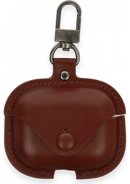 Airpods 3 (3.nesil) Çanta Deri Kılıf - Kahverengi