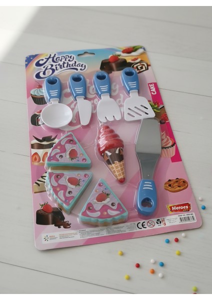 Heroes Happy Birthday Pasta ve Dondurma Oyun Seti | Eğitici Mutfak Oyuncakları