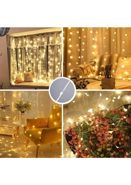 Buğz 8 Fonksiyonlu Peri Perde LED Uzaktan Kumandalı Günışığı Perde Peri LED (3 mt x 3 Mt)