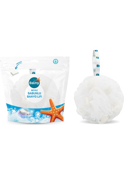 Balmy Beyaz Sabunlu Banyo Lifi 2 Adet