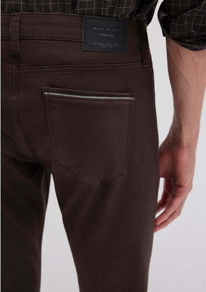 Jake Mavi Black Koyu Kahverengi Gabardin Pantolon 0042290686
