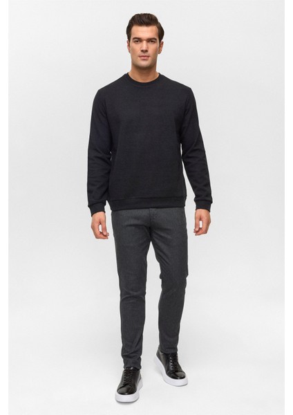 O Yaka Selanik Erkek Sweat SW2013700010 Siyah fırsatları