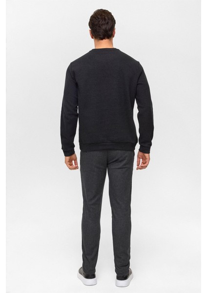 O Yaka Selanik Erkek Sweat SW2013700010 Siyah indirimleri