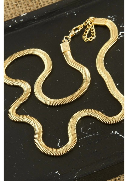 Kobra Italyan Zincir Kolye 45 cm