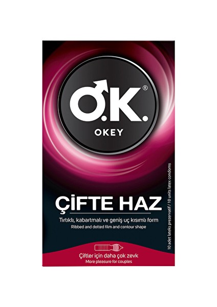 Okey Prezervatif Çifte Haz 10'lu (5 Adet)
