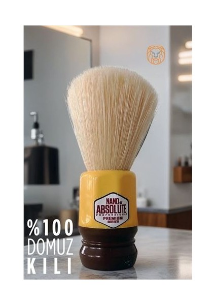 Turk Domuz Kılı Nano Tıraş Fırçası Absolute Professional