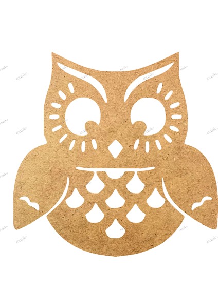 10'lu Paket Ahşap Duvar Dekoru - ST_0045 - 8 x 8 cm