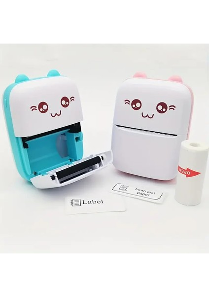 Taşınabilir Yazıcı, Mini Cep Kablosuz Termal Yazıcı Android Ios Akıllı Telefonlar Için Uygun, Bt Mürekkepsiz Baskı, Etiketler, Fişler, Fotoğraflar, Notlar, Öğrenme fırsatları