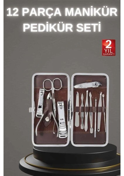 Ieg 12 Parça Paslanmaz Çelik Kompakt ve Taşınabilir Manikür Makası Tırnak Makası fiyatları