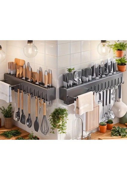 50 cm Mutfak Rafı Askılık Duvara Monte Kendinden Yapışkanlı Düzenleyici Delmeden Montaj indirimleri