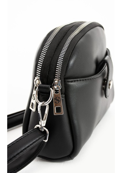 Yumuşak Deri Çok Kullanışlı Küçük Boy 4 Bölmeli Çapraz Çanta