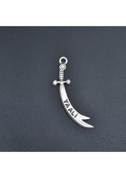 Zülfikar Ya Ali Kılıcı Gümüş Kaplama Kolye Ucu