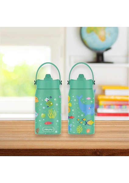 - Lil'straw Çocuk Su Termosu | 420 ml - Ocean Whisper (3 Adet) modelleri