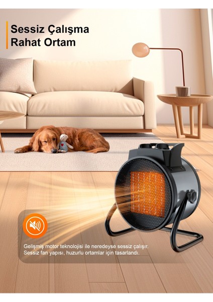 Elektrikli Isıtıcı Fan 3000W Hızlı Isınma, 3 Kademeli Ayar, Sessiz Ptc Isıtma fırsatları