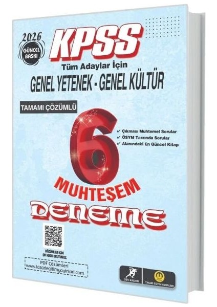 Dev Kadro 2026 Kpss Genel Yetenek Genel Kültür Muhteşem 6 Deneme Çözümlü