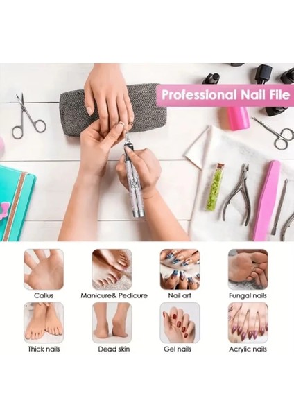 Mini Taşınabilir Tırnak Manikür Seti USB Şarjlı