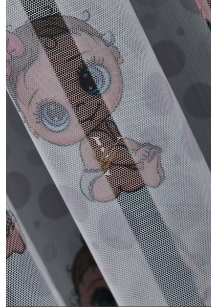 Baskılı Kurşunlu Grek Tül Perde Çocuk Bebek modelleri