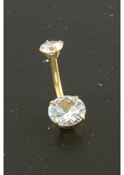 Ieg Yuvarlak Zirkon Taşlı Çelik Piercing 1 Adet