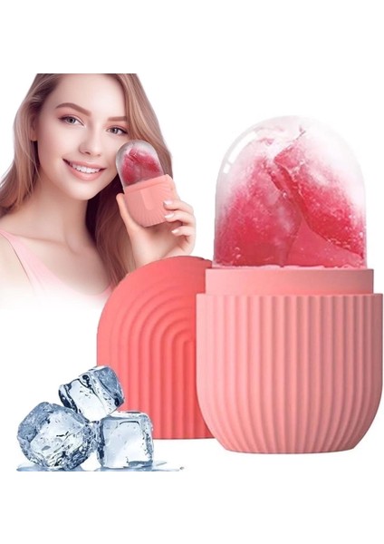 Yüz ve Göz Altı Için Silikon Buz Masaj Aleti - Soğuk Terapi buz silindiri
